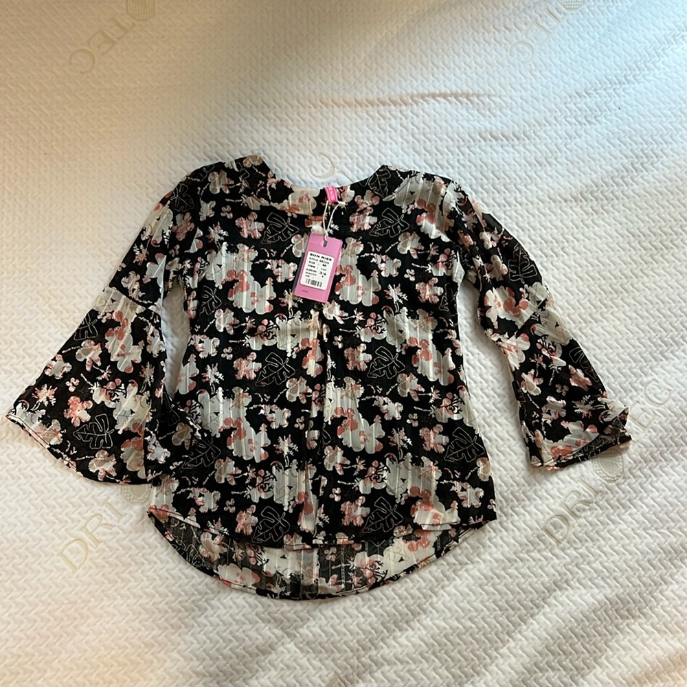 Black Floral Top